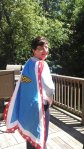 My daughter told me I had to wear this cape to her orchestra performance today. It did lighten the mood a bit.