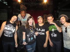 Chelle with the members of Ghost Town during the VIP session.